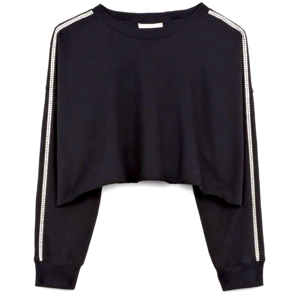 Christopher Kane Crystal Trim Cropped Sweatshirt